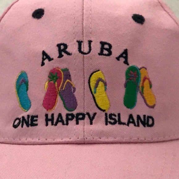 ARUBA-One Happy Island Women's Adjustable Pink Beach & Baseball Cap - Picture 11 of 11
